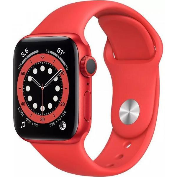 Смарт-годинник Apple Watch Series 6 GPS + Cellular 40mm (PRODUCT)RED Aluminum Case w. (PRODUCT)RED Sport B. (M02T3)  Фото №1