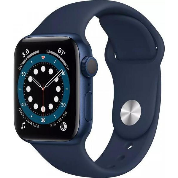 Смарт-часы Apple Watch Series 6 GPS + Cellular 40mm Blue Aluminum Case w. Deep Navy Sport B. (M02R3)  Фото №1