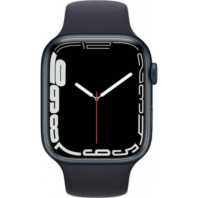 Смарт-годинник Apple Watch Series 7 GPS + Cellular 45mm Midnight Aluminum Case w. Midnight S. Band (MKJ73)
