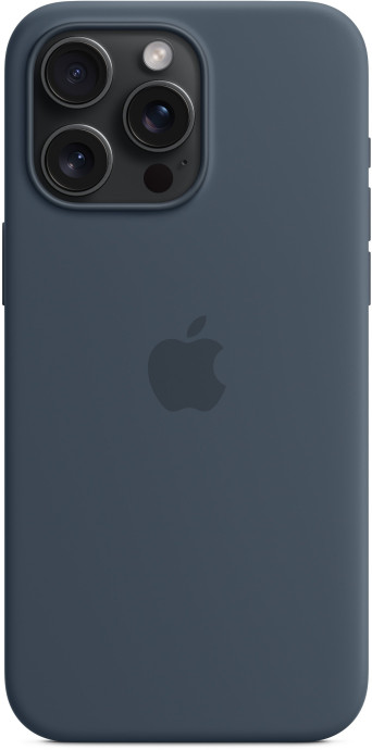 Чохол для смартфона Apple iPhone 15 Silicone Case with MagSafe - Storm Blue (MT0N3)  Фото №1