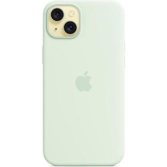 Чохол для смартфона Apple iPhone 15 Plus Silicone Case with MagSafe - Soft Mint (MWNG3)  Фото №1