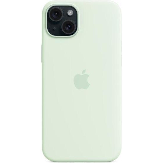 Чохол для смартфона Apple iPhone 15 Plus Silicone Case with MagSafe - Soft Mint (MWNG3)  Фото №3