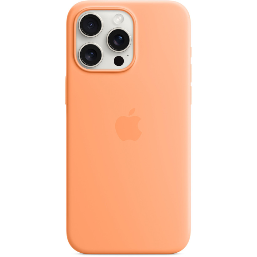 Чохол для смартфона Apple iPhone 15 Pro Silicone Case with MagSafe - Orange Sorbet (MT1H3)  Фото №1