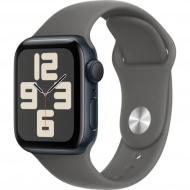 Смарт-часы Apple Watch SE 2 GPS 40mm Midnight Aluminum Case with Stone Gray Band M/L (MA9A4) 