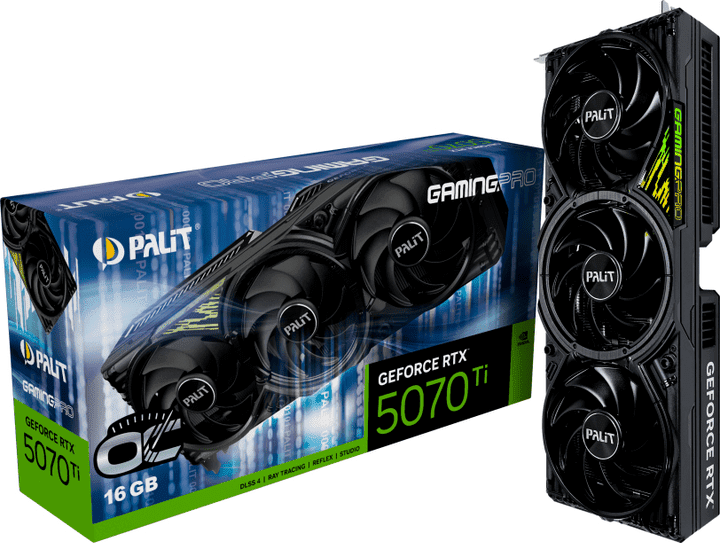 Видеокарта Palit GeForce RTX 5070 Ti GamingPro OC (NE7507TS19T2-GB2031A)  Фото №8