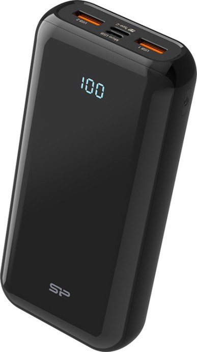 Зовнішній акумулятор (павербанк) Silicon Power QS28 20000 mAh Black (SP20KMAPBKQS280K)  Фото №0