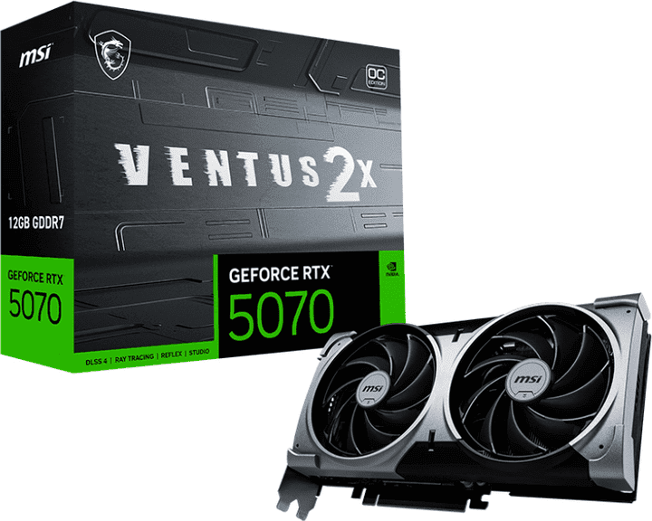 Видеокарта MSI GeForce RTX 5070 12G VENTUS 2X OC Silver  Фото №4