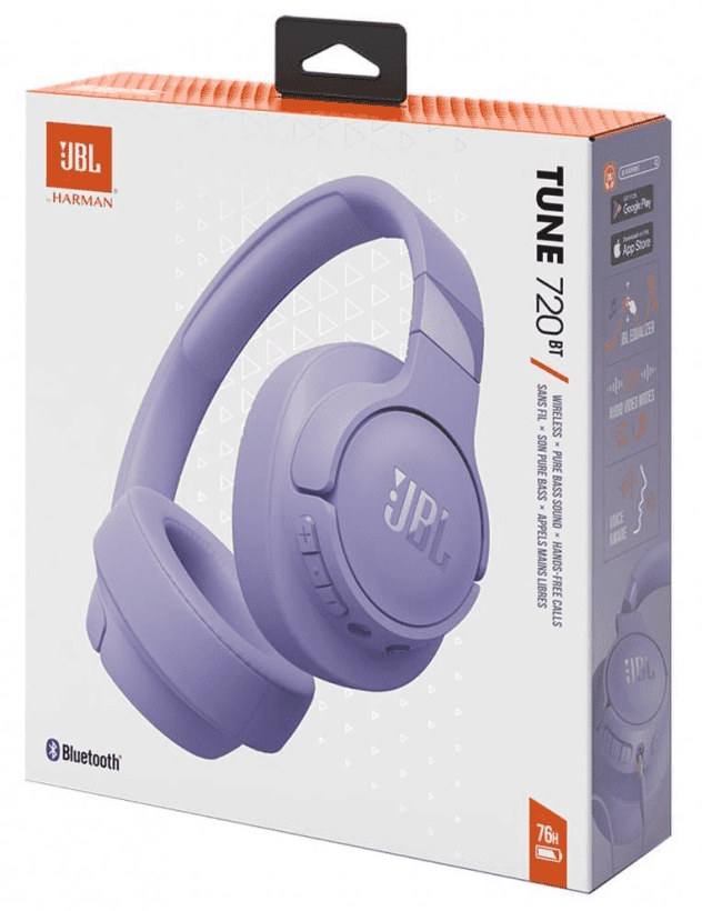 Наушники с микрофоном JBL Tune 720BT Purple (JBLT720BTPUR)  Фото №0