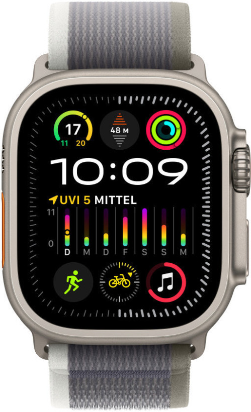 Ремінець Apple Trail Loop Band S/M для Watch 49mm - Green/Gray (MT5Y3)  Фото №1