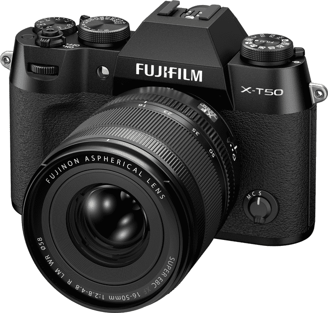 Беззеркальный фотоаппарат Fujifilm X-T50 kit 16-50mm f/2,8-4,8R LM WR Black (16828478)  Фото №1