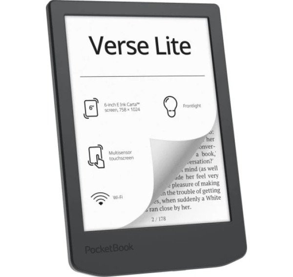 Электронная книга с подсветкой PocketBook 619 Verse Lite Midnight Grey (PB619-T-CIS)  Фото №1
