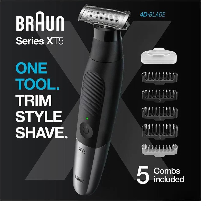 Тример для бороди та вусів/ Тример для тіла (бодігрумер) Braun Series X XT5100  Фото №5
