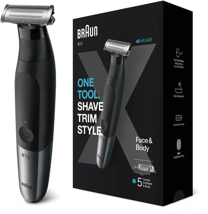 Тример для бороди та вусів/ Тример для тіла (бодігрумер) Braun Series X XT5100  Фото №0