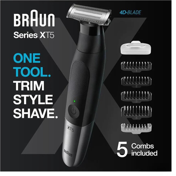 Тример для бороди та вусів/ Тример для тіла (бодігрумер) Braun Series X XT5100  Фото №5