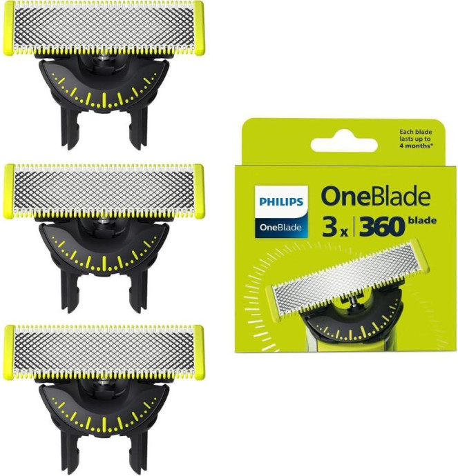 Сменные лезвия Philips Сменное плавающее лезвие OneBlade 360 QP430/60