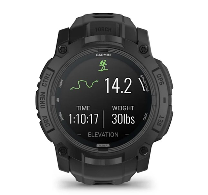 Смарт-часы Garmin Instinct 3 50mm AMOLED Tactical Edition Black with Black Band (010-03020-50)  Фото №3