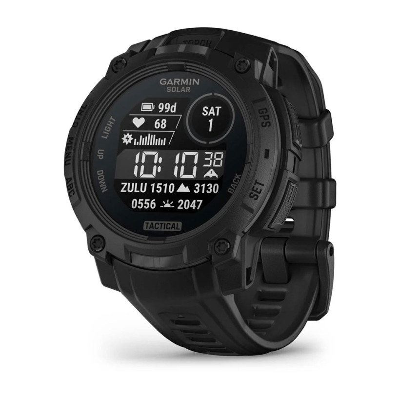 Смарт-часы Garmin Instinct 3 50mm Solar Tactical Edition Black with Black Band (010-02935-50)  Фото №0