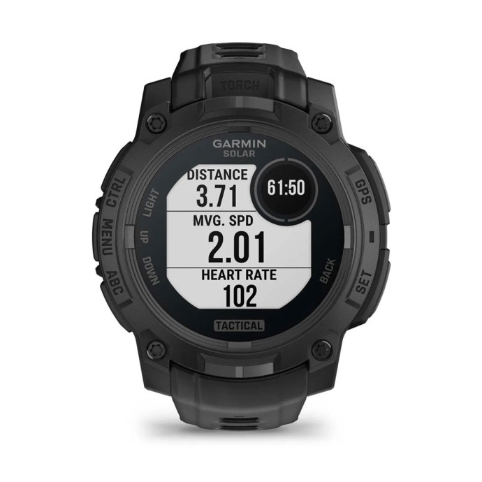 Смарт-часы Garmin Instinct 3 50mm Solar Tactical Edition Black with Black Band (010-02935-50)  Фото №3