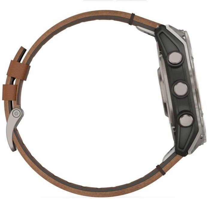 Смарт-часы Garmin Fenix 8 51mm AMOLED Sapphire Carbon grey DLC w. Chestnut Leather Band (010-02905-40)  Фото №3