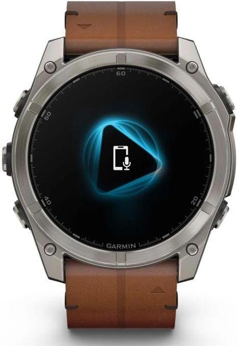 Смарт-часы Garmin Fenix 8 51mm AMOLED Sapphire Carbon grey DLC w. Chestnut Leather Band (010-02905-40)  Фото №5