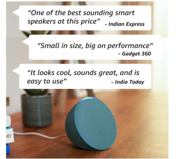 Акустичні колонки Amazon Echo Pop Green  Фото №7