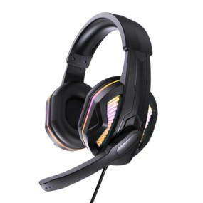 Наушники с микрофоном Aspor A217 Multiсolor Light (3.5мм) Black