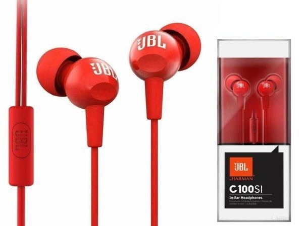 Наушники с микрофоном JBL C100SI Red  Фото №1