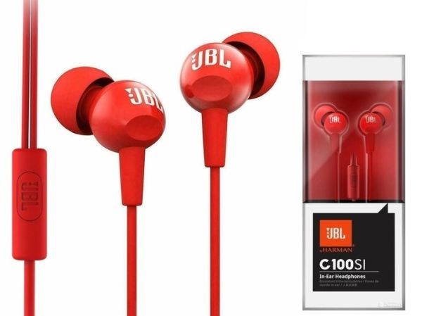 Наушники с микрофоном JBL C100SI Red  Фото №3