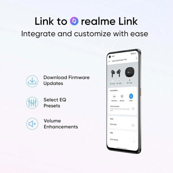 Навушники TWS realme Buds T110 White  Фото №1