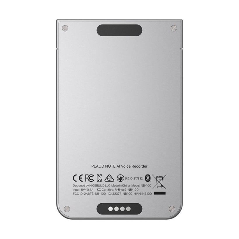 Цифровий диктофон Plaud Note ChatGPT Empowered AI Voice Recorder Silver (NB-100-SI)  Фото №5