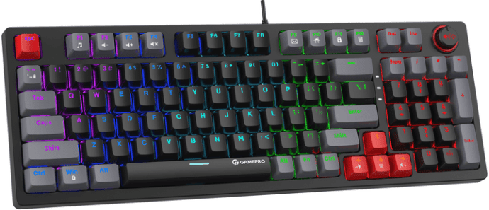 Клавиатура GamePro MK120 Blue Switches USB Black (MK120B)  Фото №1