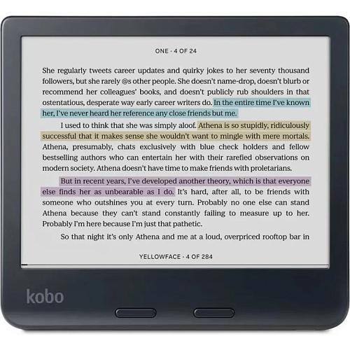Электронная книга с подсветкой Kobo Libra Colour Black (N428-KU-BK-K-CK)  Фото №0