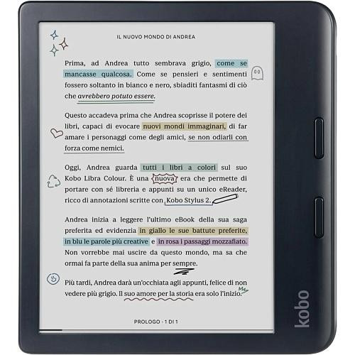 Электронная книга с подсветкой Kobo Libra Colour Black (N428-KU-BK-K-CK)