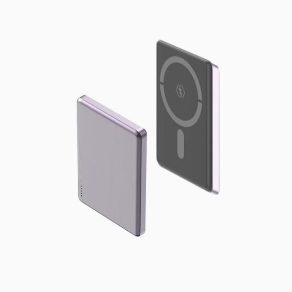 Внешний аккумулятор (Power Bank) ASPOR A381 Magnetic Wireless 5000mAh Purple  Фото №1