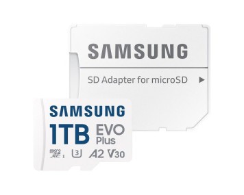 Карта памяти Samsung 1 TB microSDXC Class 10 UHS-I U3 V30 A2 EVO Plus + SD Adapter (MB-MC1T0SA)