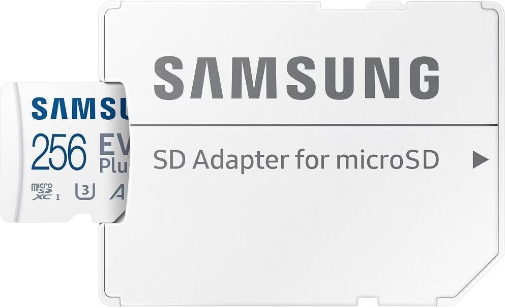 Карта памяти Samsung 256 GB microSDXC Class 10 UHS-I U3 EVO Plus + SD Adapter (MB-MC256SA)  Фото №4