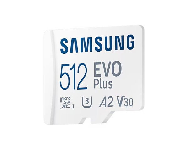 Карта памяти Samsung 512 GB microSDXC Class 10 UHS-I U3 V30 A2 EVO Plus + SD Adapter (MB-MC512SA)  Фото №9