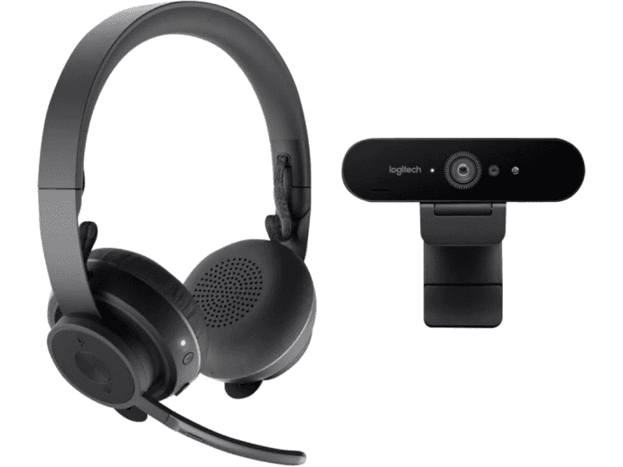 Веб-камера Logitech Brio 4K Webcam &amp; Zone Wireless Headset (991-000344)