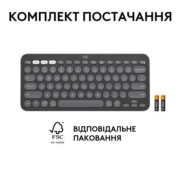Клавиатура Logitech Pebble Keys 2 K380s Tonal Graphite (920-011753)  Фото №9