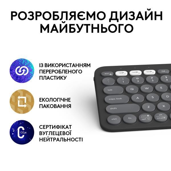 Клавиатура Logitech Pebble Keys 2 K380s Tonal Graphite (920-011753)  Фото №10