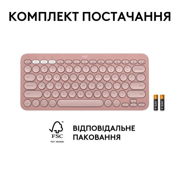 Клавиатура Logitech Pebble Keys 2 K380s Tonal Rose (920-011755)  Фото №9