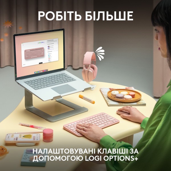 Клавиатура Logitech Pebble Keys 2 K380s Tonal Rose (920-011755)  Фото №16