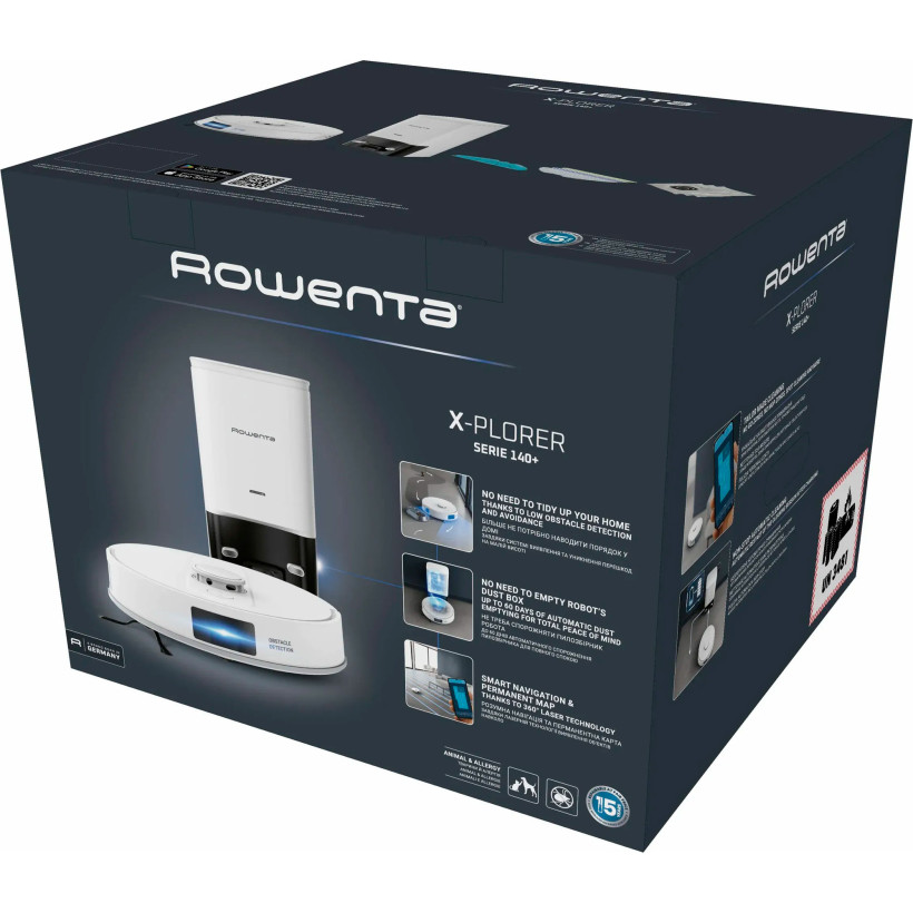 Робот-пылесос с влажной уборкой Rowenta X-Plorer Serie 140+ Total Care RR9197WH  Фото №0