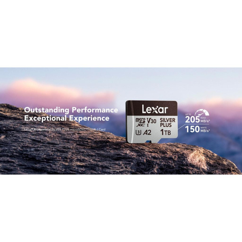 Карта памяти Lexar 128 GB microSDXC Professional Silver Plus UHS-I U3 V30 A2 Class 10 (LMSSIPL128G-BNANG)  Фото №2