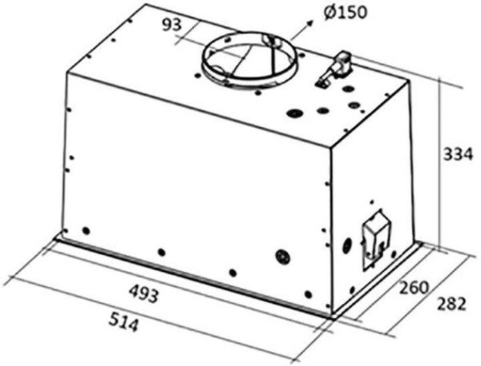 Вытяжка встраиваемая Elica LANE SENSOR BL MAT/A/52  Фото №0