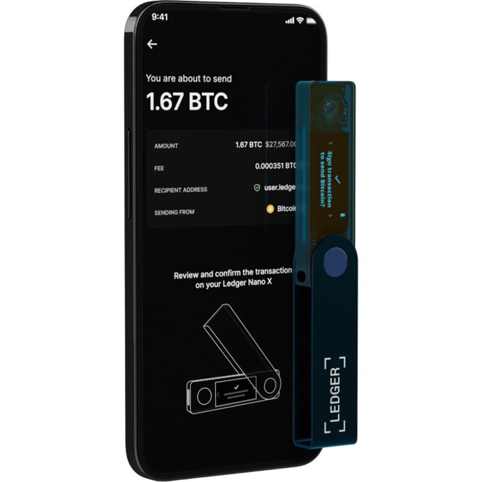 Апаратний криптогаманець Ledger Nano X Sapphire Blue  Фото №3