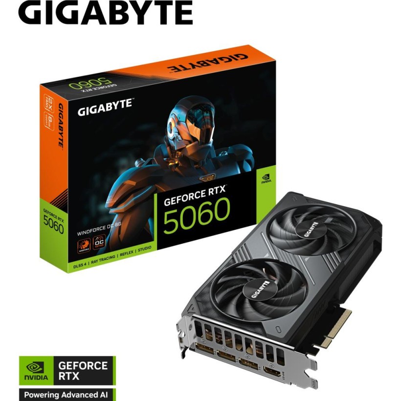 Видеокарта GIGABYTE GeForce RTX 5060 WINDFORCE OC 8G (GV-N5060WF2OC-8GD) (UA)  Фото №9