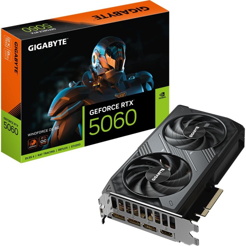 Видеокарта GIGABYTE GeForce RTX 5060 WINDFORCE OC 8G (GV-N5060WF2OC-8GD) (UA)  Фото №8