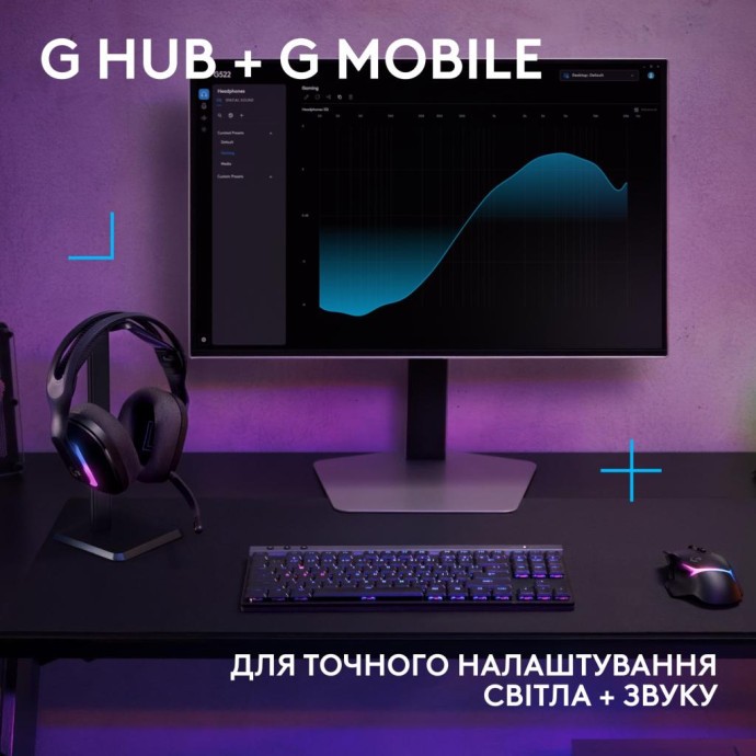 Навушники з мікрофоном Logitech G522 Lightspeed Black (981-001544) (UA)  Фото №7