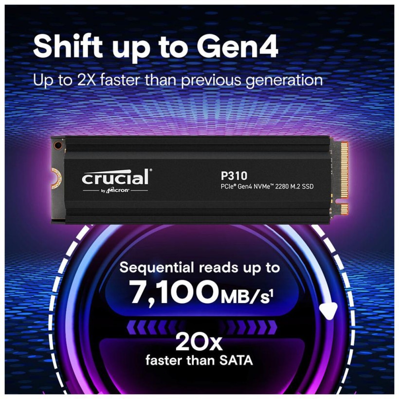 SSD накопитель Crucial P310 1 TB (CT1000P310SSD5)  Фото №1